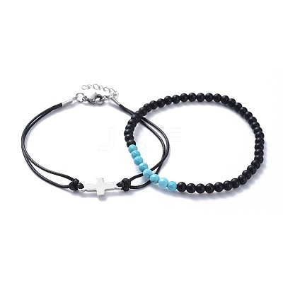 Men's Bracelets Sets BJEW-JB04443-1
