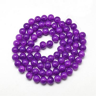 Baking Paint Crackle Glass Bead Strands DGLA-Q023-8mm-YS12-1