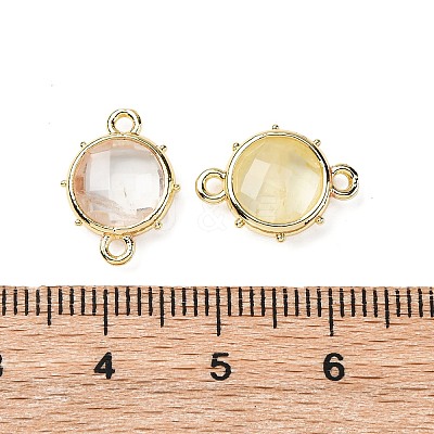 Brass Natural Gemstone Connector Charms KK-Z096-01G-1