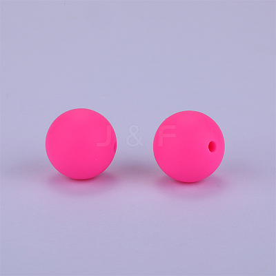 Round Silicone Focal Beads SI-JX0046A-33-1
