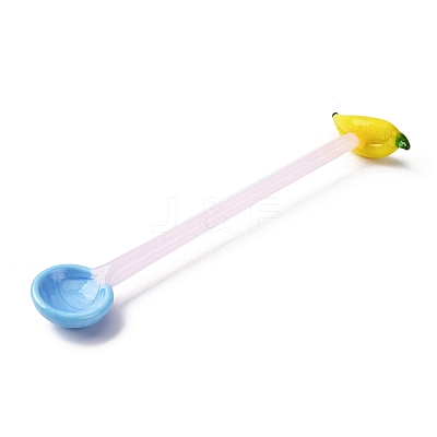 Handmade Glass Fruits Spoons AJEW-A067-01C-1