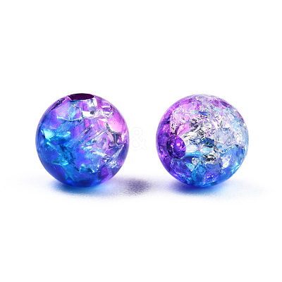 Transparent Crackle Acrylic Beads CACR-N002-11A-1