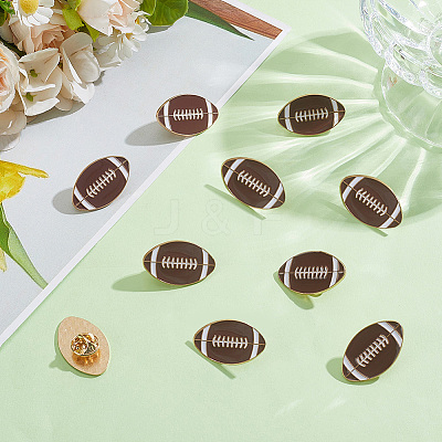 10Pcs Sports Enamel Pins JEWB-SC0002-01-1