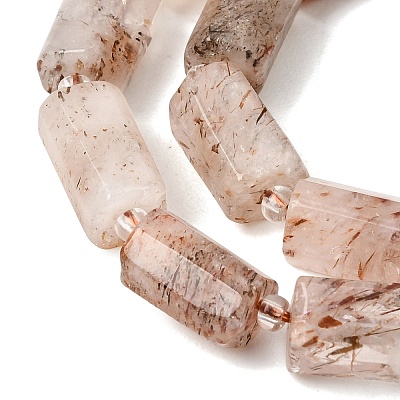 Natural Black Gold Rutilated Quartz Beads Strands GG-CBA4808-C01-01-1