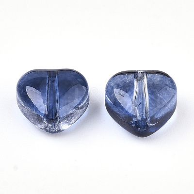 Transparent Spray Painted Glass Beads GLAA-N035-02-E02-1