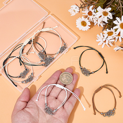 12Pcs 4 Colors 304 Stainless Steel Macrame Pouch Bracelet Making for Stone Holder AJEW-SC0003-01-1