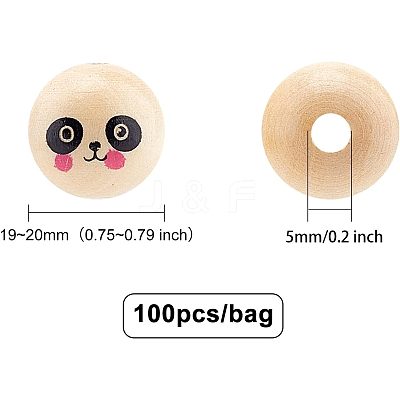 Natural Wood European Beads WOOD-PH0009-34-01B-1