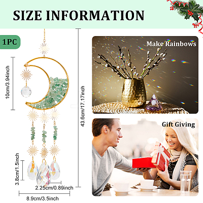Crystal Chandelier Glass Teardrop Pendant Decorations HJEW-PH01778-03-1