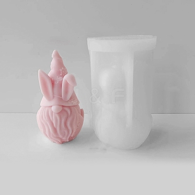Easter Dwarf/Gnome DIY Silicone 3D Statue Candle Molds WG70220-01-1