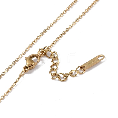Ion Plating(IP) 304 Stainless Steel Cable Chain Necklaces NJEW-G081-01G-1