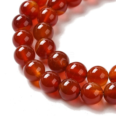 Natural Carnelian Beads Strands X-G-G390-8mm-03-1