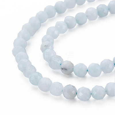 Natural Aquamarine Beads Strands G-Q951-01-6mm-1