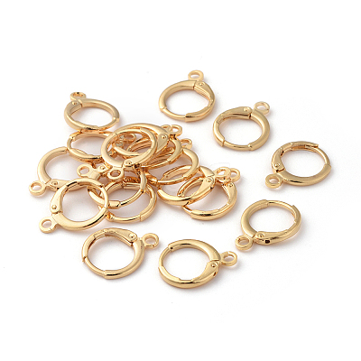 Brass Leverback Earring Findings KK-F808-07G-1-1