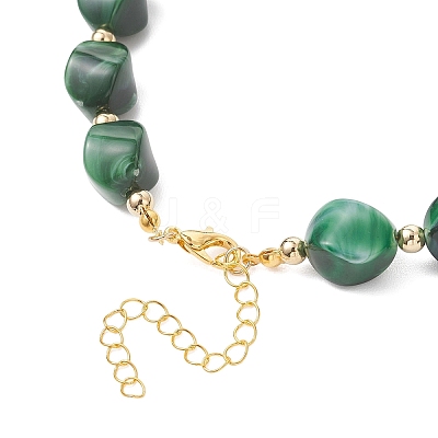 Two Tone Acrylic Twist Beaded Necklaces NJEW-JN05840-02-1