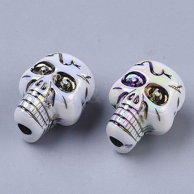Plating Acrylic Beads PACR-R244-01-1
