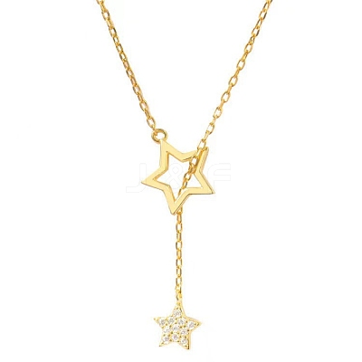 Star Alloy Crystal Rhinestone Lariat Necklaces for Women FS-WG0CF7B-01-1