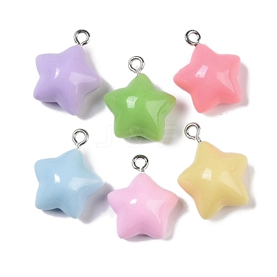 Opaque Resin Pendants X-RESI-H162-07P-02-1