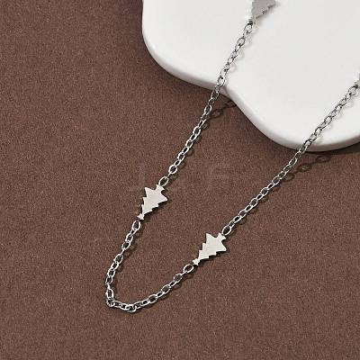 304 Stainless Steel Link Chain Necklaces for Women Men NJEW-K292-01K-P-1
