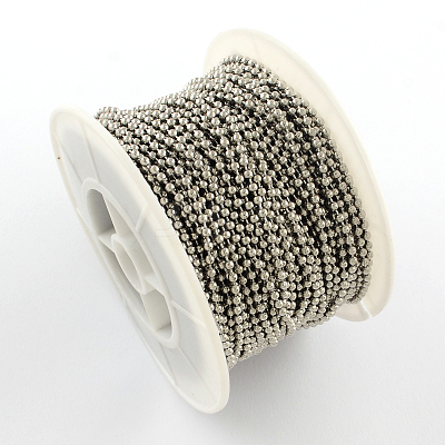 Tarnish Resistant 201 Stainless Steel Ball Chains CHS-R008-19-1