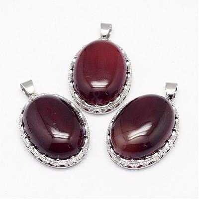 Natural Carnelian Pendants G-D851-05-1