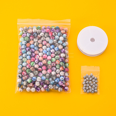 DIY Stretch Bracelets Necklaces Kits DIY-YW0001-80-1