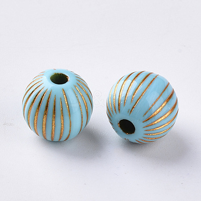 Plating Acrylic Beads X-OACR-S029-101-1