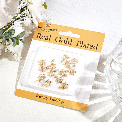 16Pcs Brass Micro Pave Clear Cubic Zirconia Charms KK-BBC0015-88-1