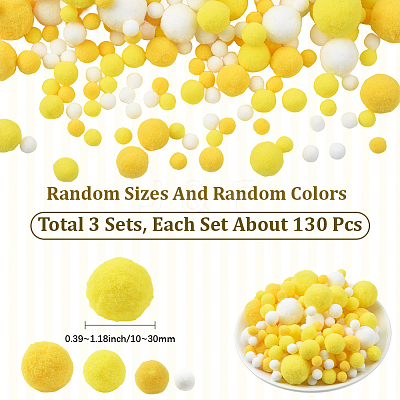 3 sets Polyester Ball Decoration DIY-SC0031-26C-1