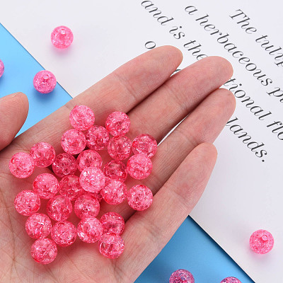 Transparent Crackle Acrylic Beads MACR-S373-66C-N09-1