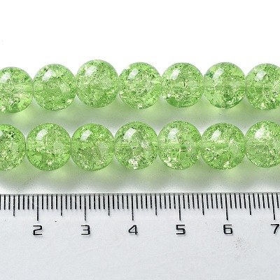 Crackle Glass Beads Strands X-CCG-Q001-10mm-11-1