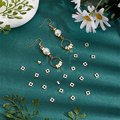 100Pcs Brass Spacer Beads KK-BC0012-54A-1