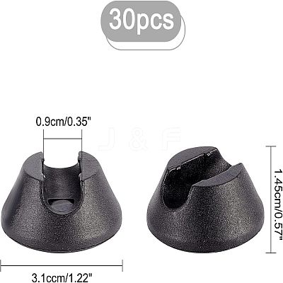 30Pc Self Adhesive Plastic Furniture Sliders AJEW-FH0001-97-1