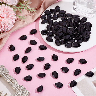 110Pcs Pointed Back Glass Rhinestone Cabochons RGLA-HY0001-05A-1