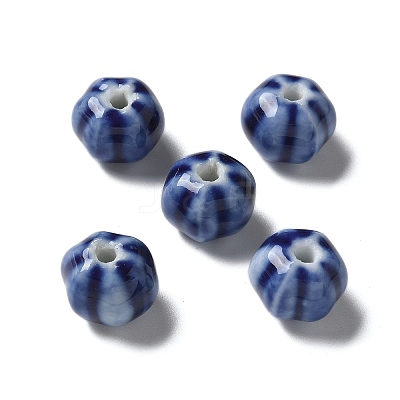 Vintage Porcelain Pumpkin Beads PORC-L080-H01-1