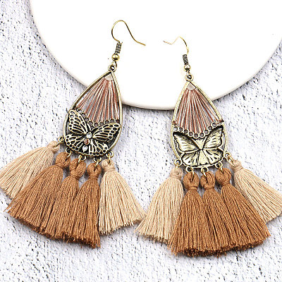 Alloy Dangle Chandelier Earrings EJEW-F238-13-1