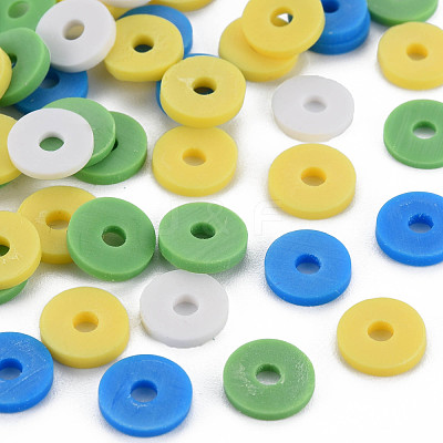 4 Colors Handmade Polymer Clay Beads CLAY-N011-032-19-1