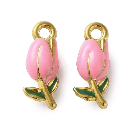 304 Stainless Steel Enamel Pendants STAS-B100-04G-01-1
