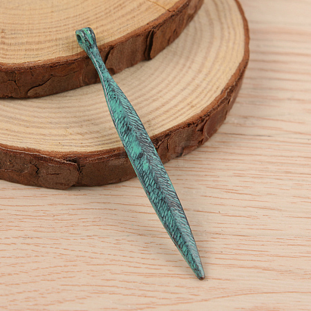 Leaf Alloy Big Pendants PALLOY-I118-ZN3892-NR-1