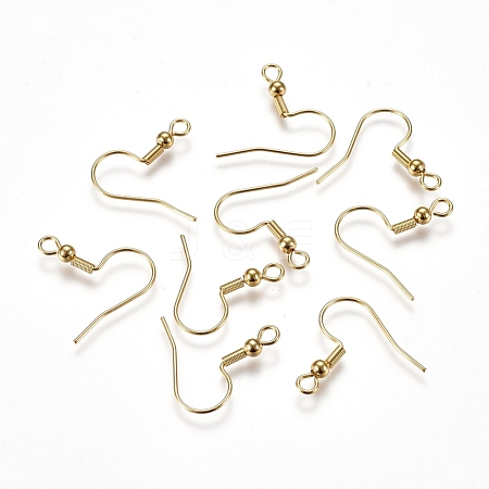 304 Stainless Steel Earring Hooks X-STAS-G212-06G-1