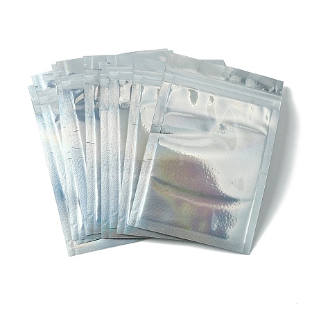 Rectangle Zip Lock Plastic Glitter Holographic Bags OPP-YW0001-03B-1