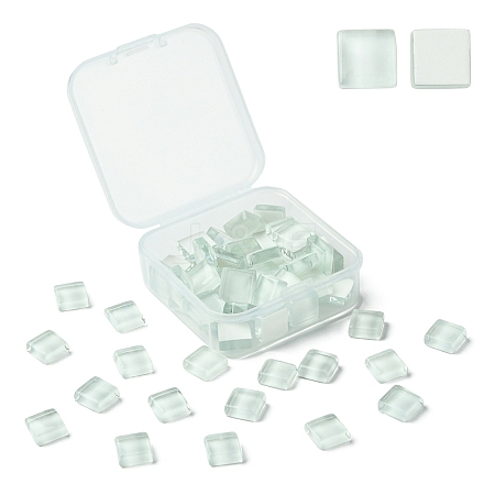 60Pcs Transparent Glass Cabochons GLAA-YW0003-65-36-1