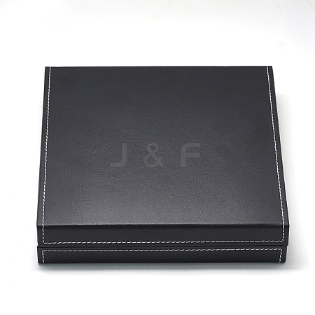 Plastic Imitation Leather Jewelry Set Boxes OBOX-Q014-28-1
