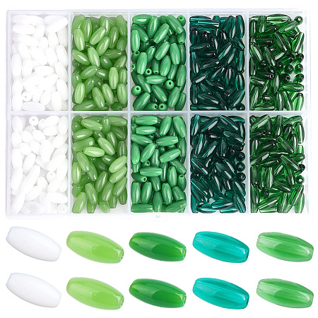 600Pcs 5 Styles Transparent & Opaque Colours Glass Seed Beads SEED-PA0001-16A-1