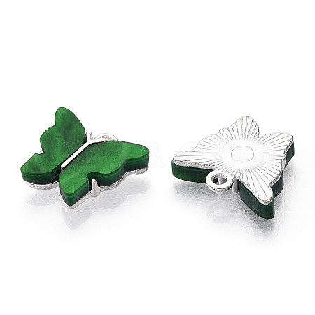 Alloy Acrylic Pendants ENAM-R136-01I-S-1