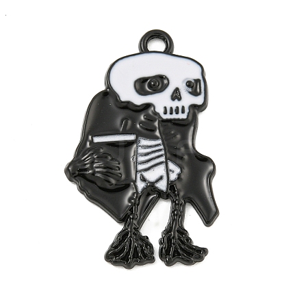 Halloween Alloy Enamel Pendants ENAM-M220-02E-B-1