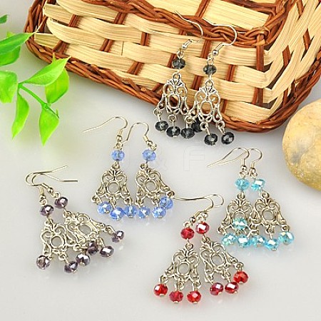 Fashion Tibetan Style Chandelier Earrings EJEW-JE00519-1