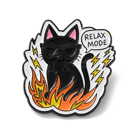 Flaming Animal Theme Enamel Brooches AL-I003-02EB-02-1