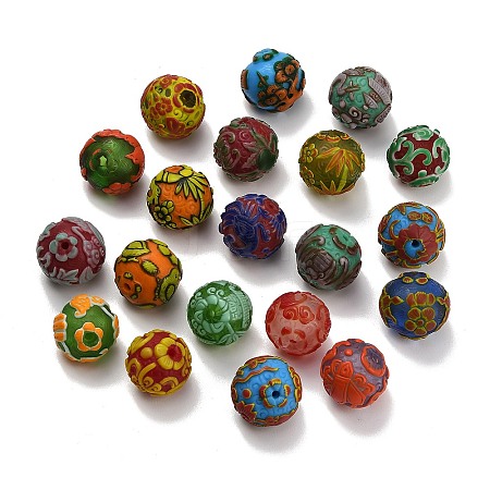 Handmade Bumpy Lampwork Beads LA-CBA7A1F-02A-1