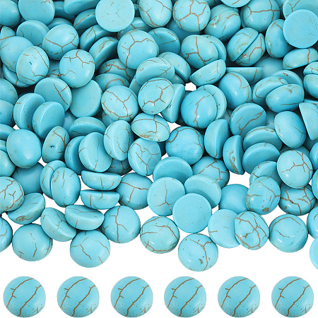 SUNNYCLUE Dyed Synthetic Turquoise Cabochons TURQ-SC0001-05B-1