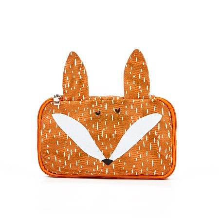 Fox Shaped Cloth Cosmetic Zipper Boxes PW-WGB10A1-01-1